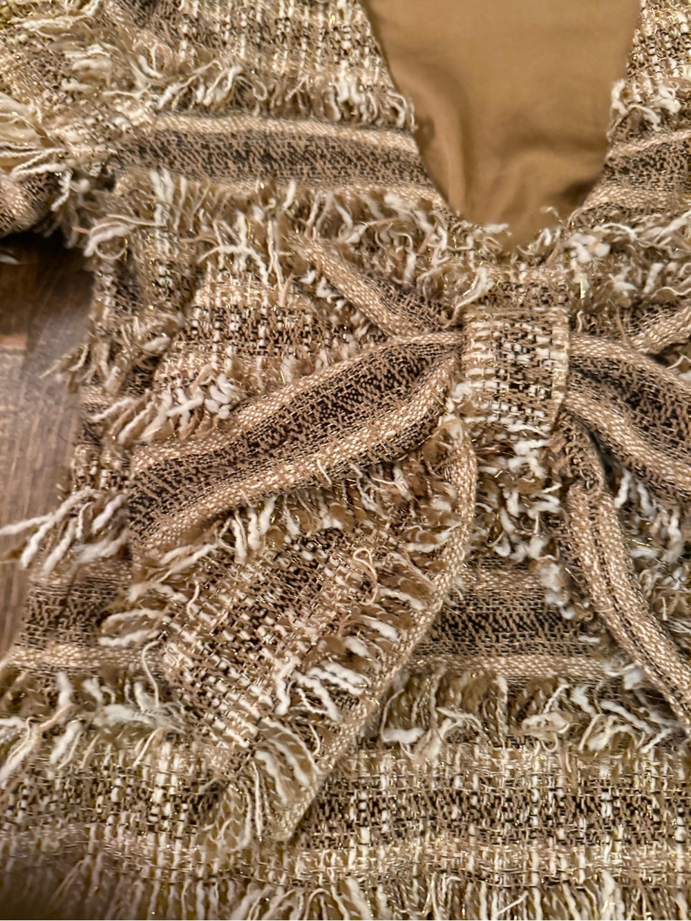 LoveShackFancy Fringe-Trim Knit Dress- size small - Picture 4 of 8